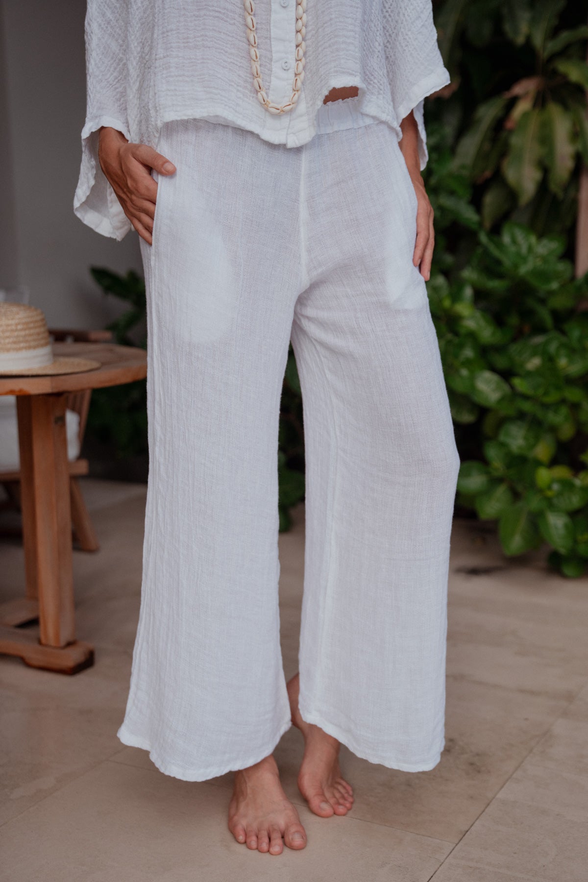 Pantalon Amari Lin Blanc