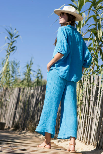 Pantalon Amari Lin Turquoise