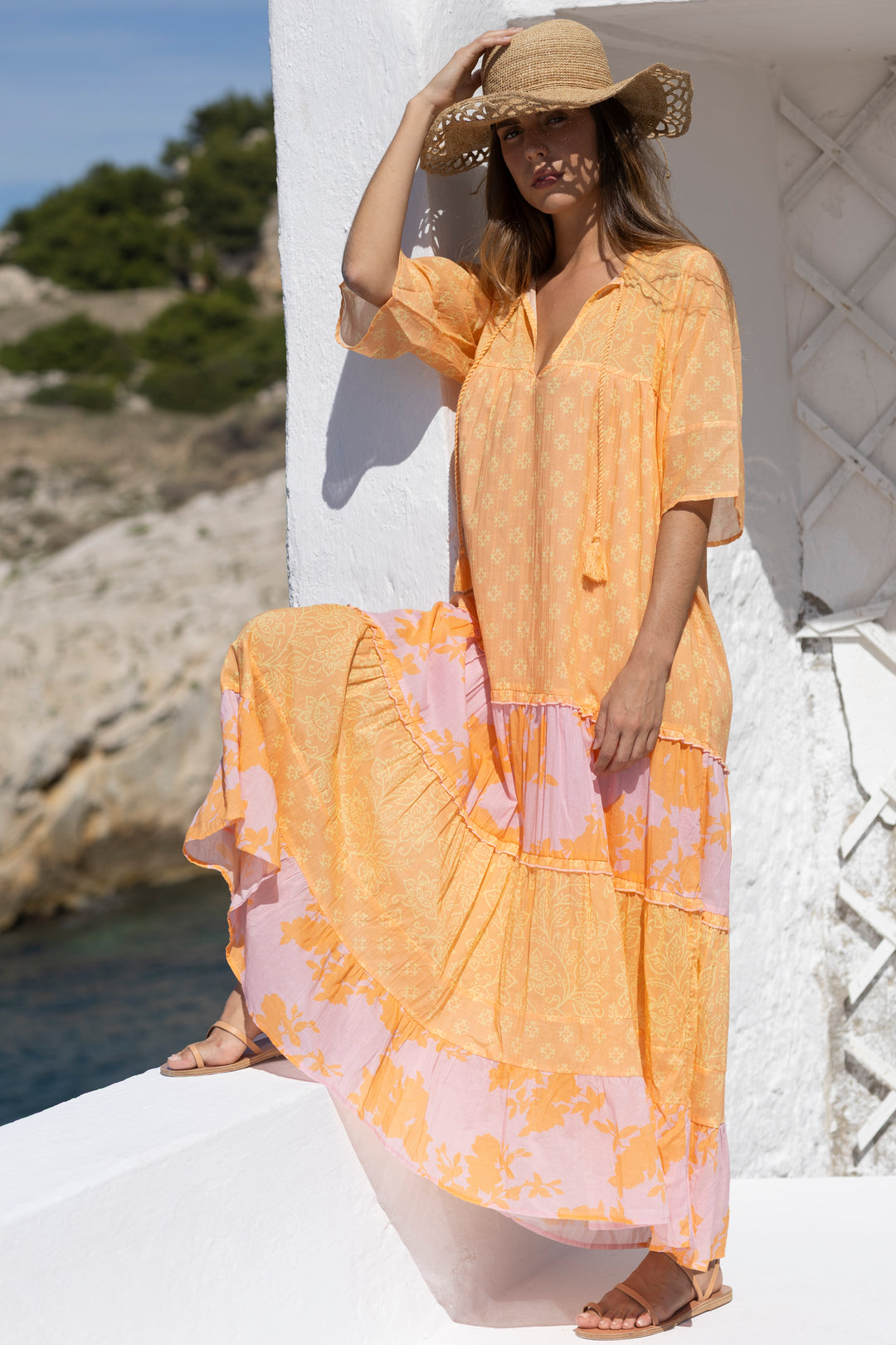 cotton blend sun dresses Vanilla Dress Orange Orange / M Size:17.5 x 33 big and tall dress shirt without the use of Women's Dresses - Casual Linen dress