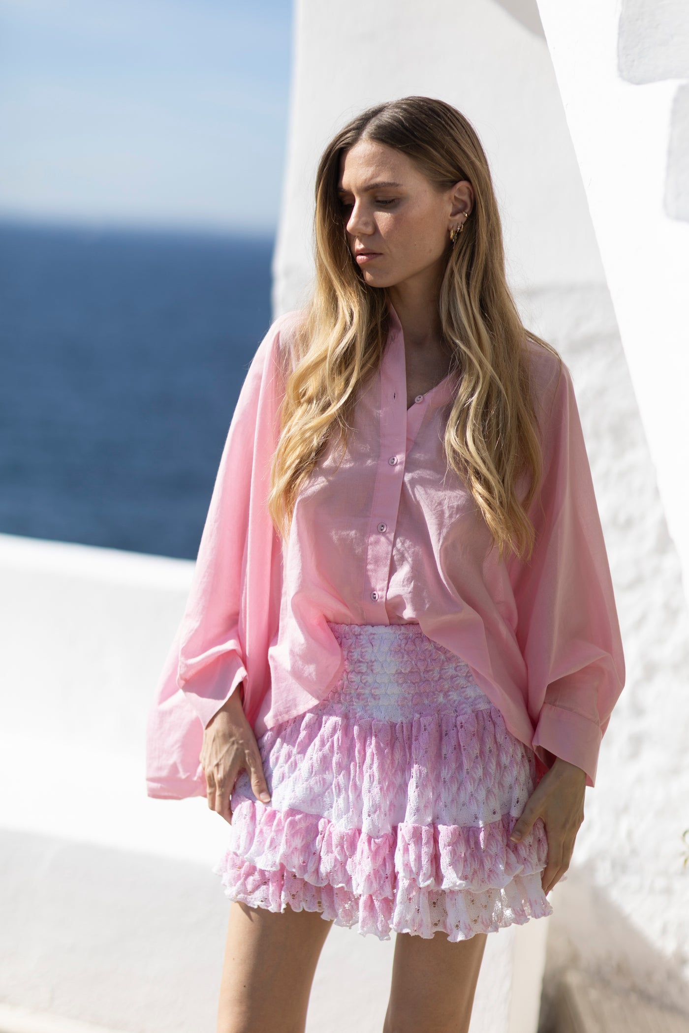 Lorella Light Cotton Shirt Pink