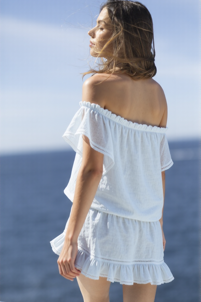 Astra Linen Dress Sky