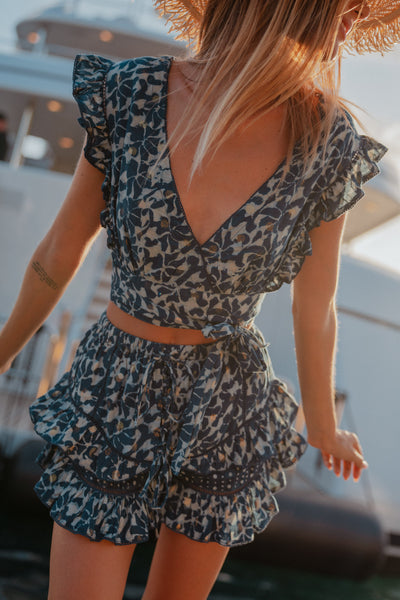 Rosa Lurex Top Indigo