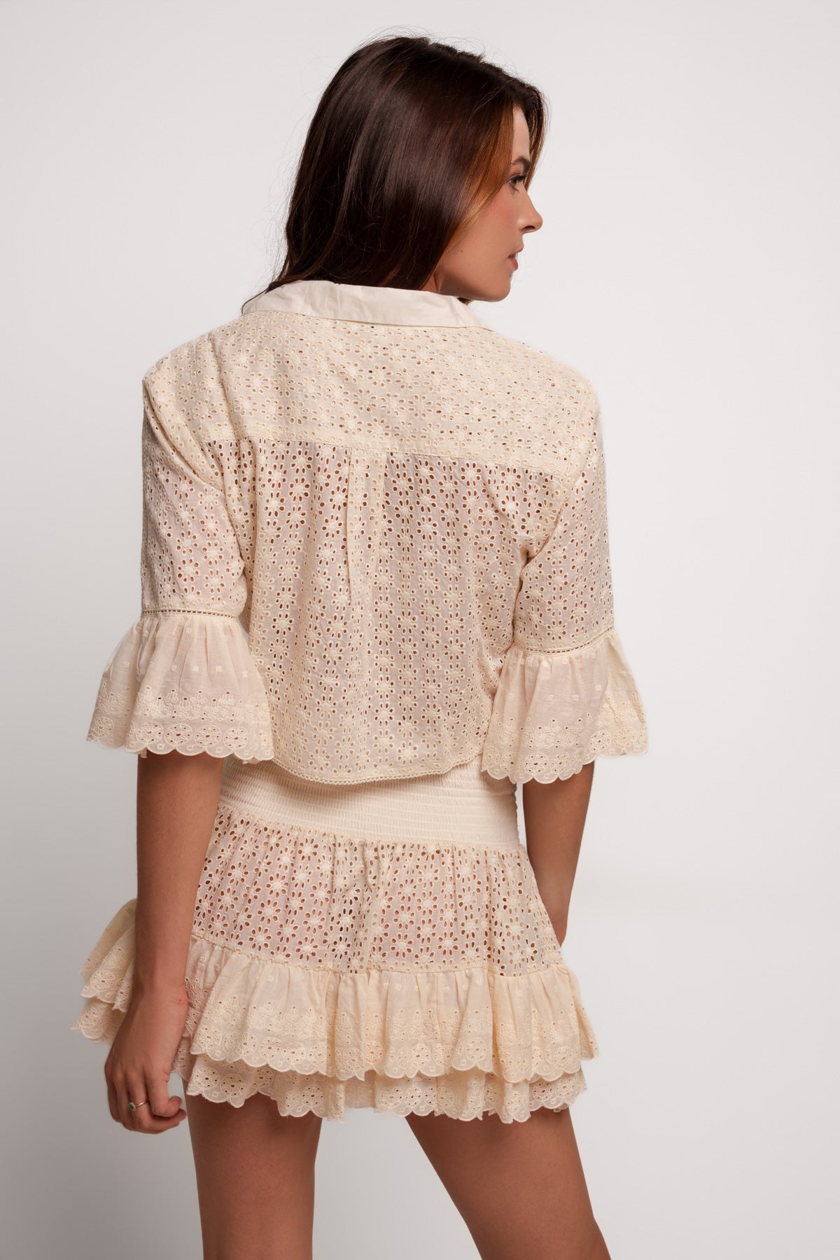 Natalia Flower Embroidered Skirt Egg