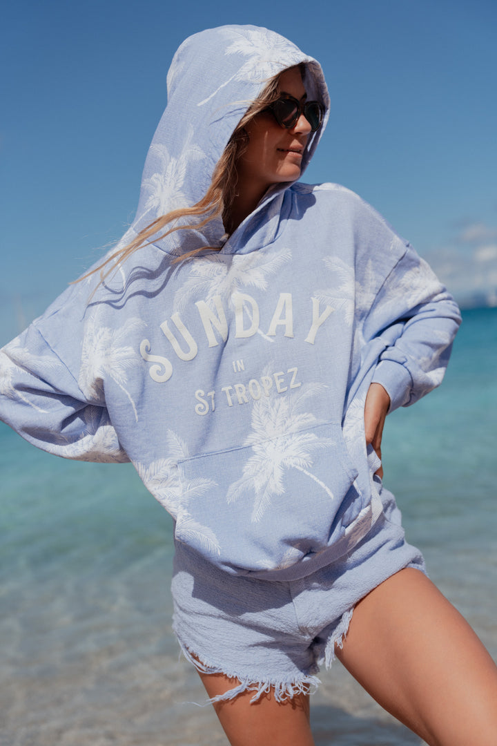 Manama Palm Tree Sweater Purple – Sunday St Tropez