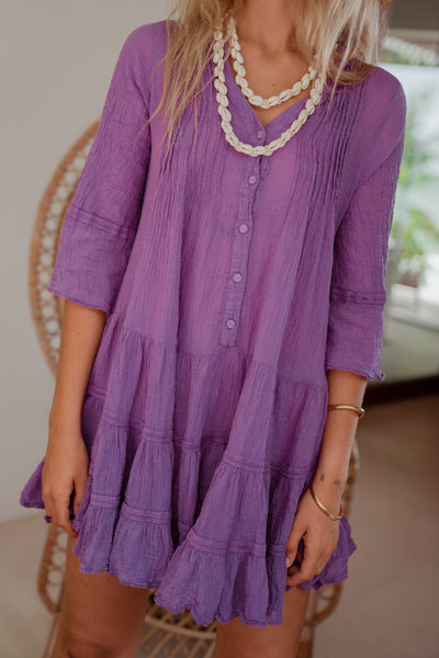 Bella Ciao Cotton Dress Purple