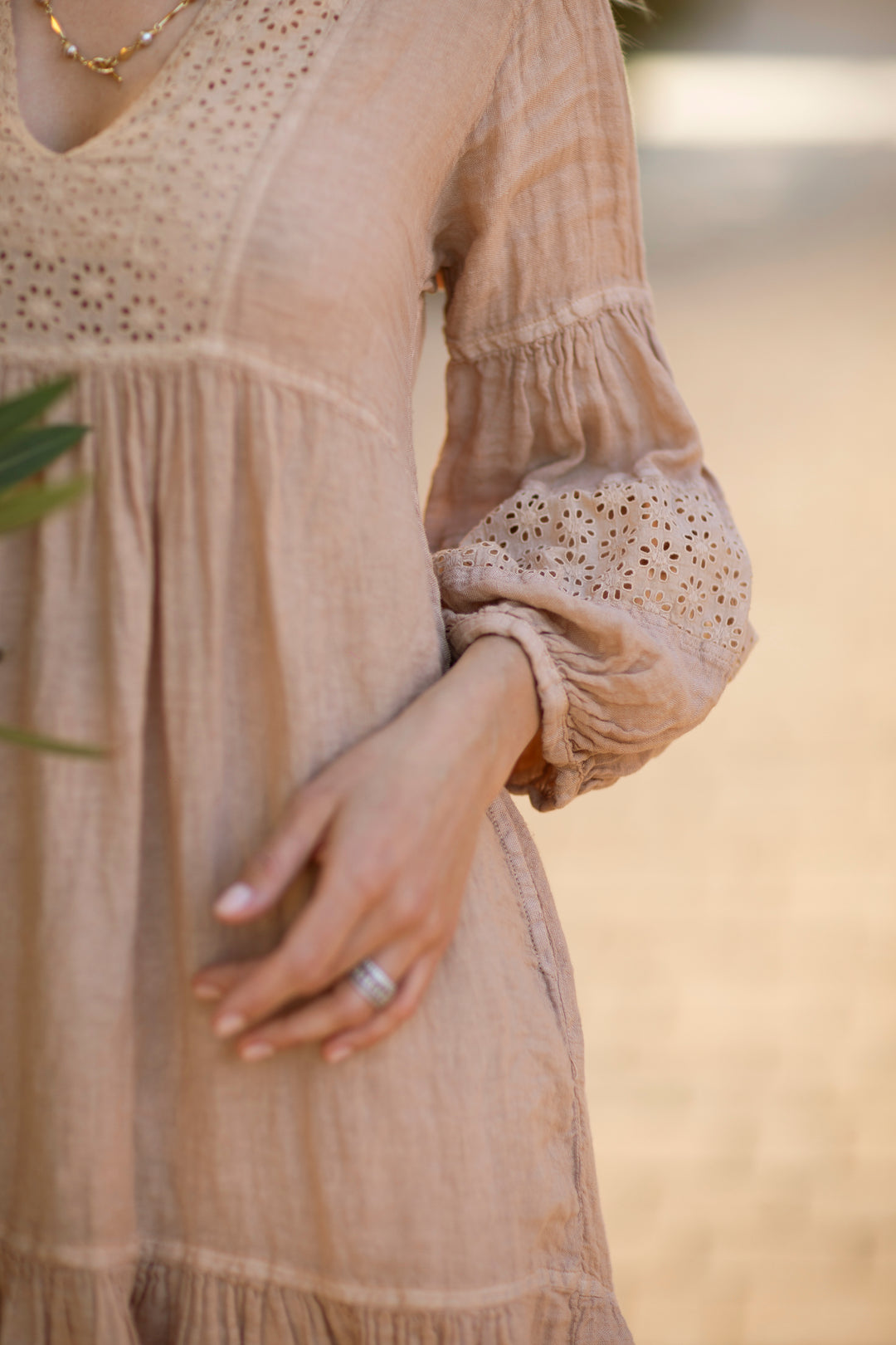 tan lace dress with sleeves Paisley Lace Long Sleeve Maxi Dress - Sesame