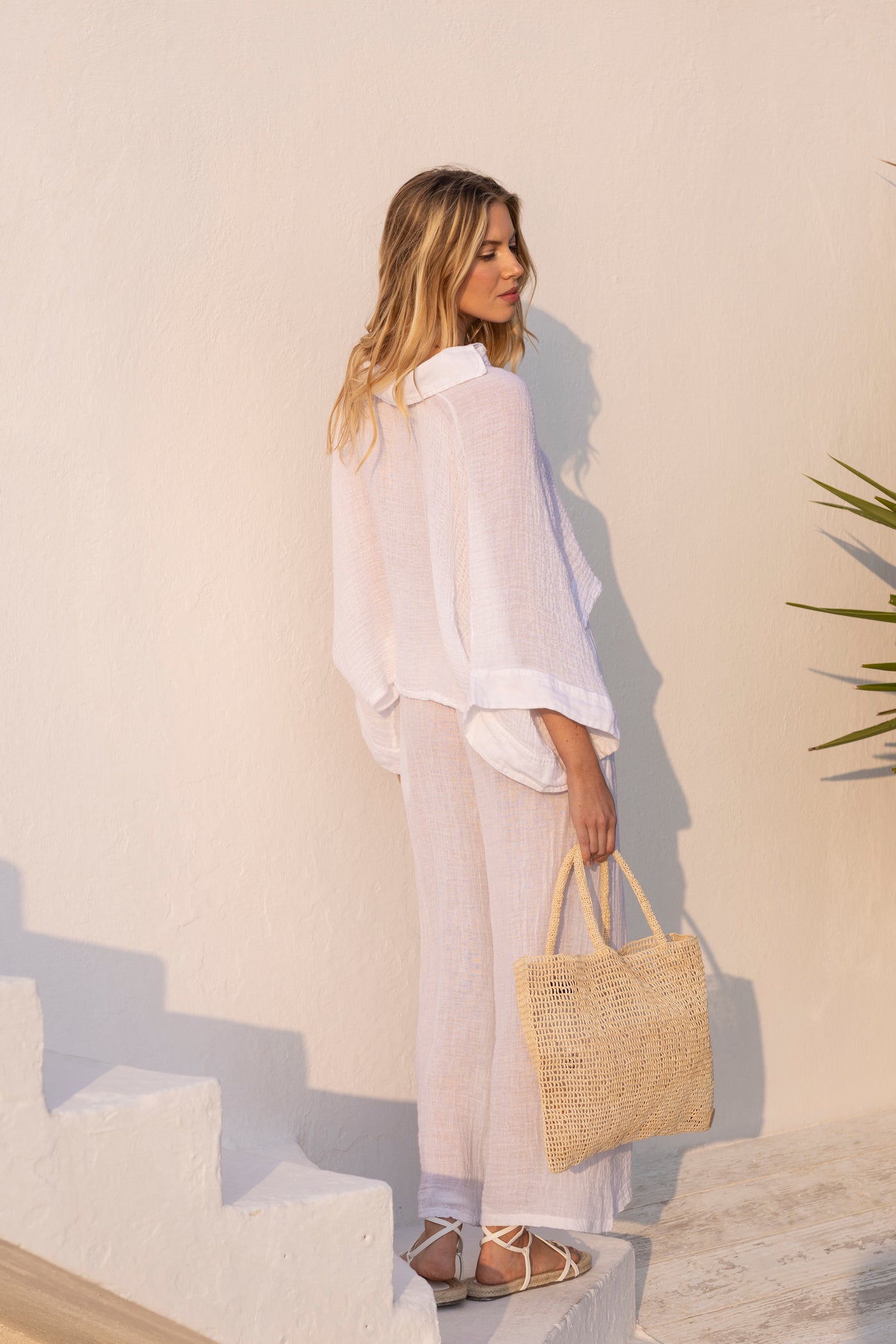 Simba Linen Pants White