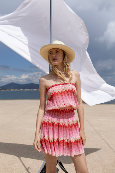 Robe Malibu en Maille Rouge
