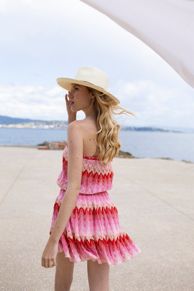 Robe Malibu en Maille Rouge