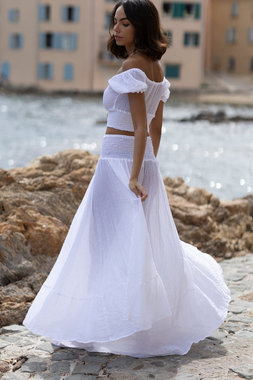 【 Swimcity 】Siro cotton skirt (white) Siro cotton skirt (wh) : SWIMCITY WORLDWIDE