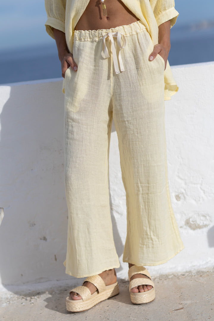 Amari Linen Pants Yellow – Sunday St Tropez