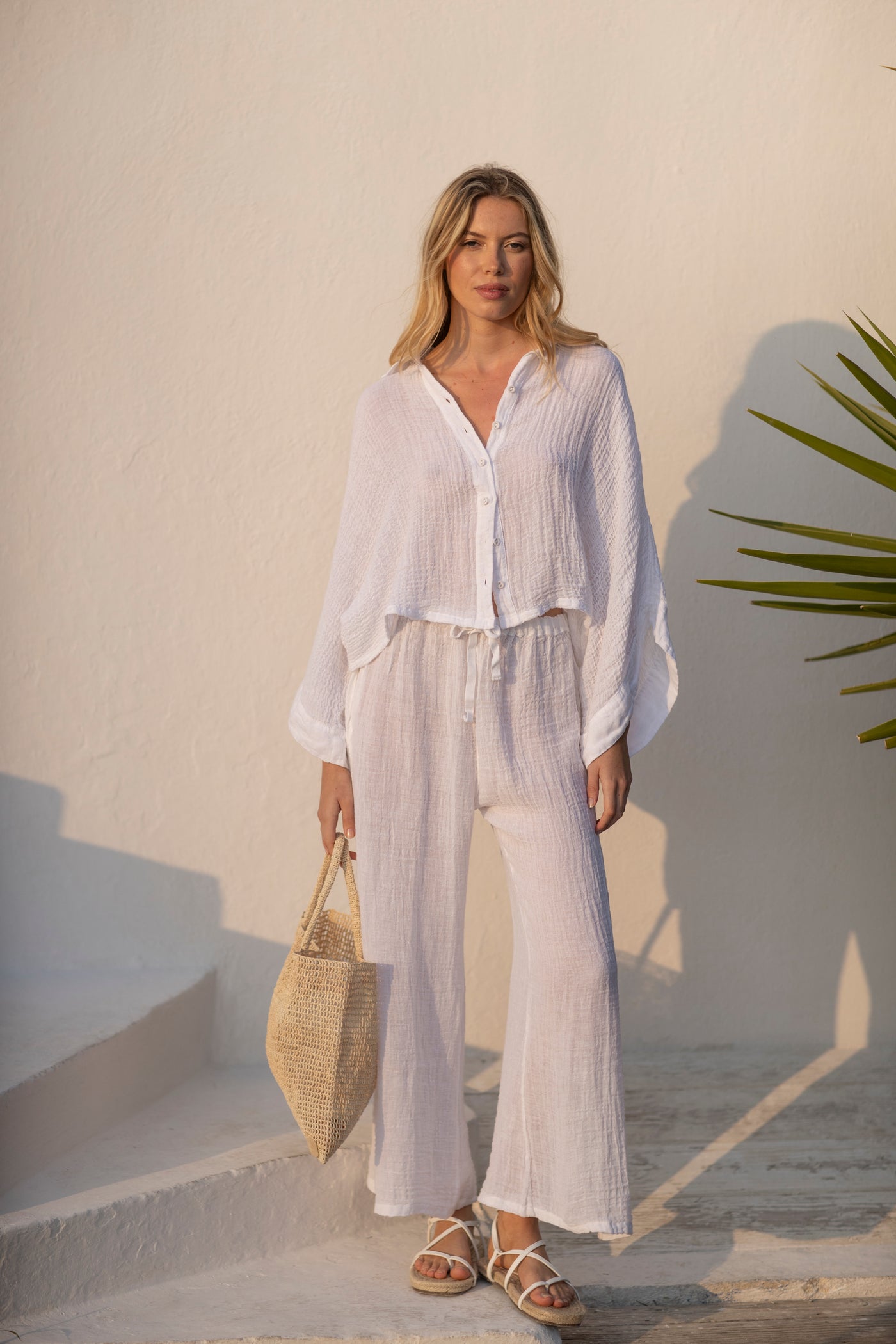 Simba Linen Pants White
