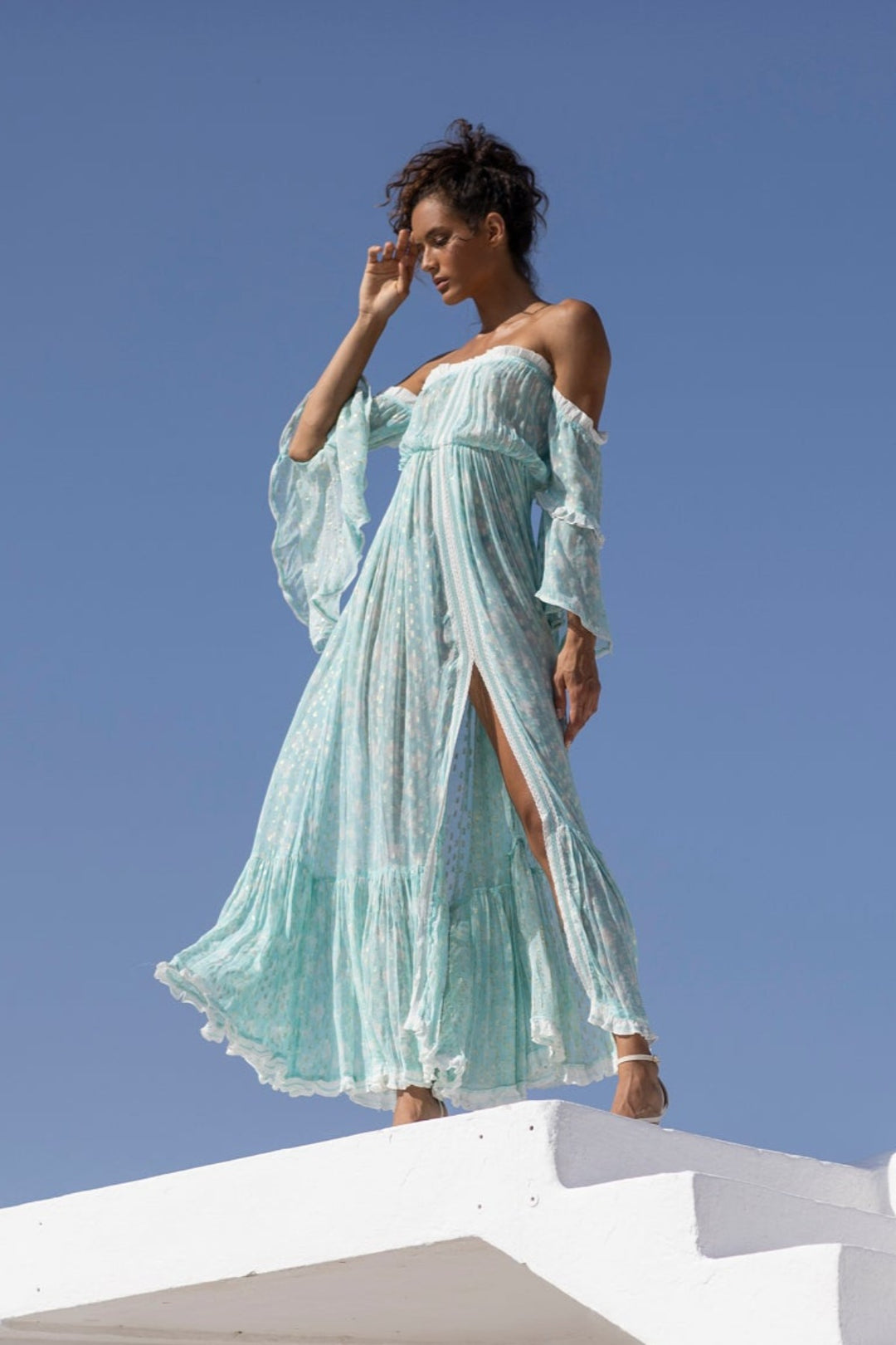 Ameri（アメリ）の「MEDI FLOWER SAINT LACE DRESS（ドレス