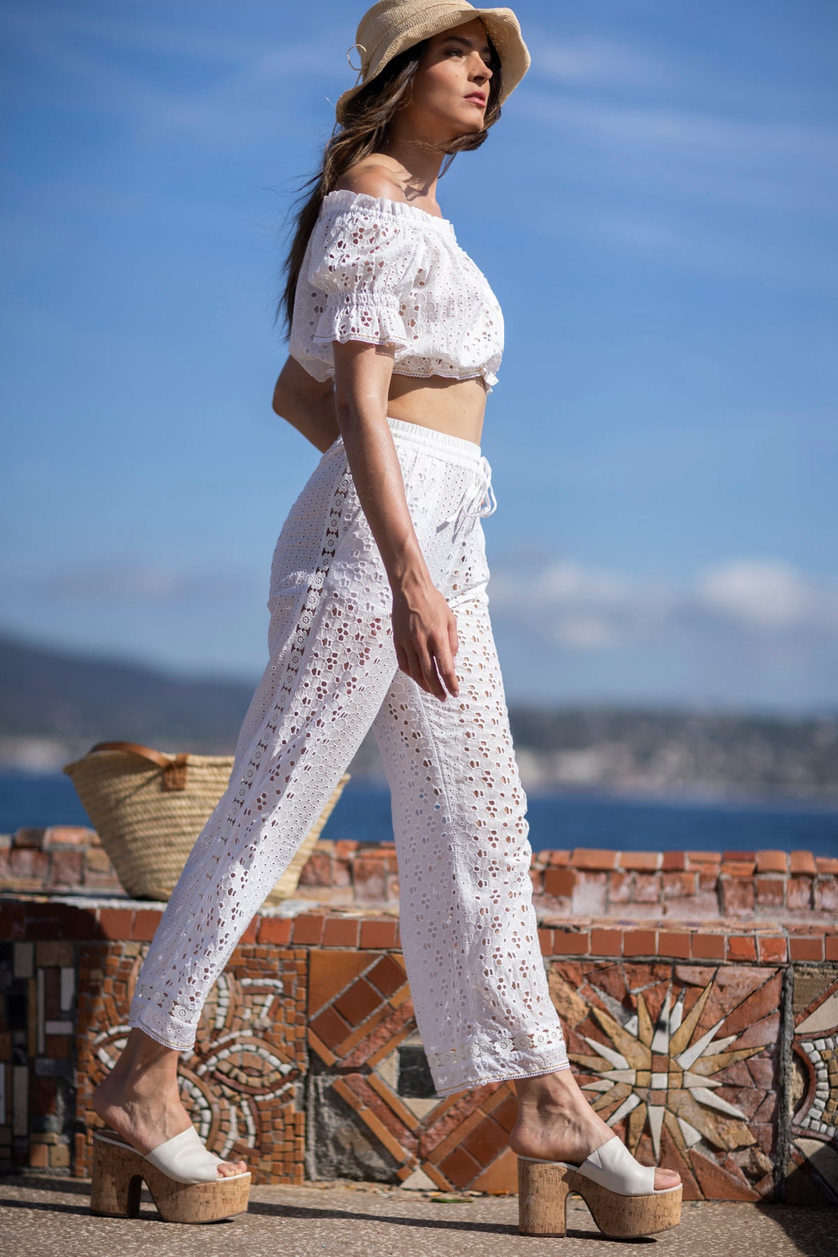 Pantalon Gioia Coton Blanc
