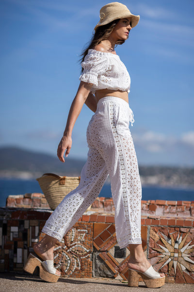 Pantalon Gioia Coton Blanc