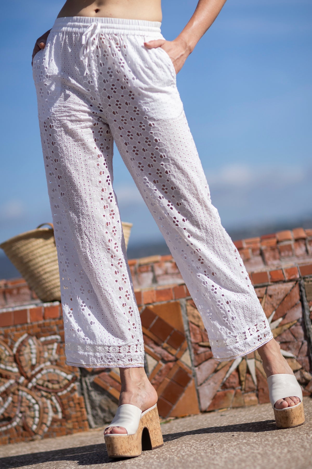 Pantalon Gioia Coton Blanc