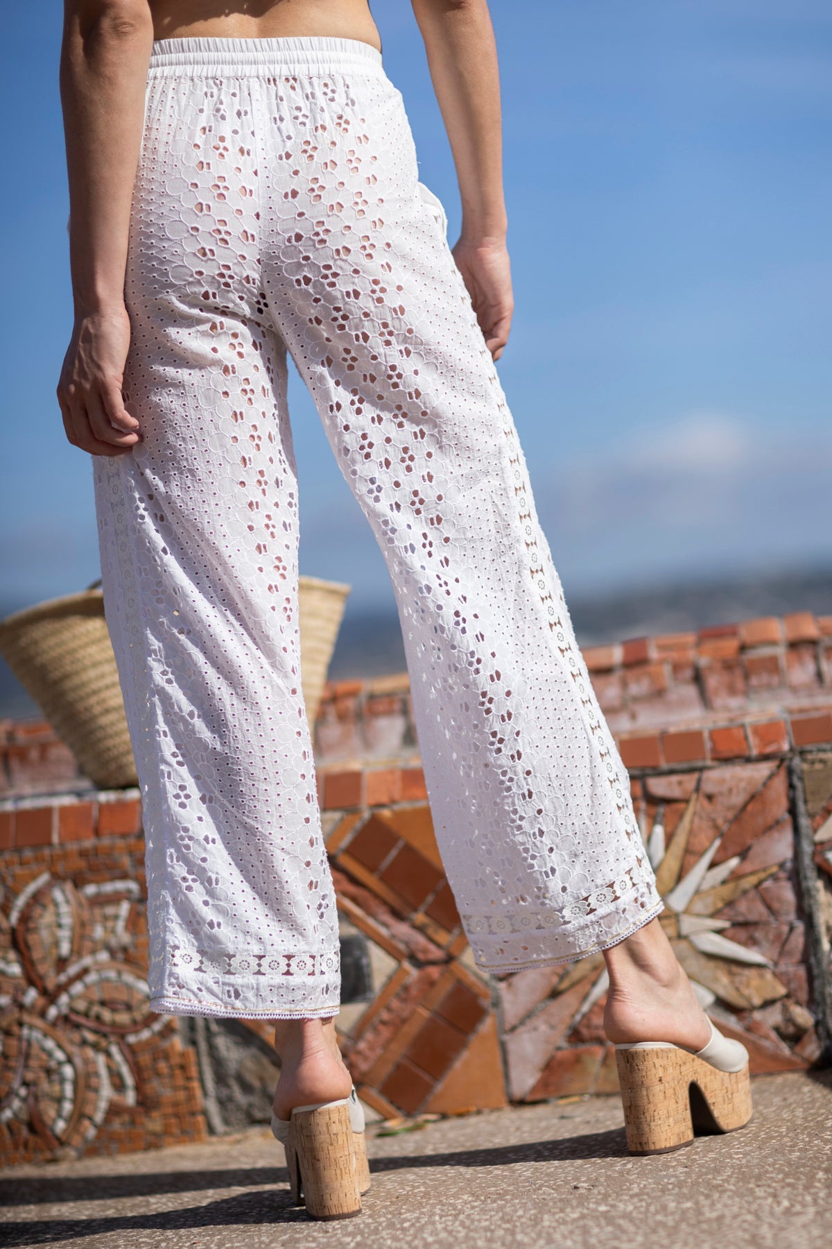 Pantalon Gioia Coton Blanc