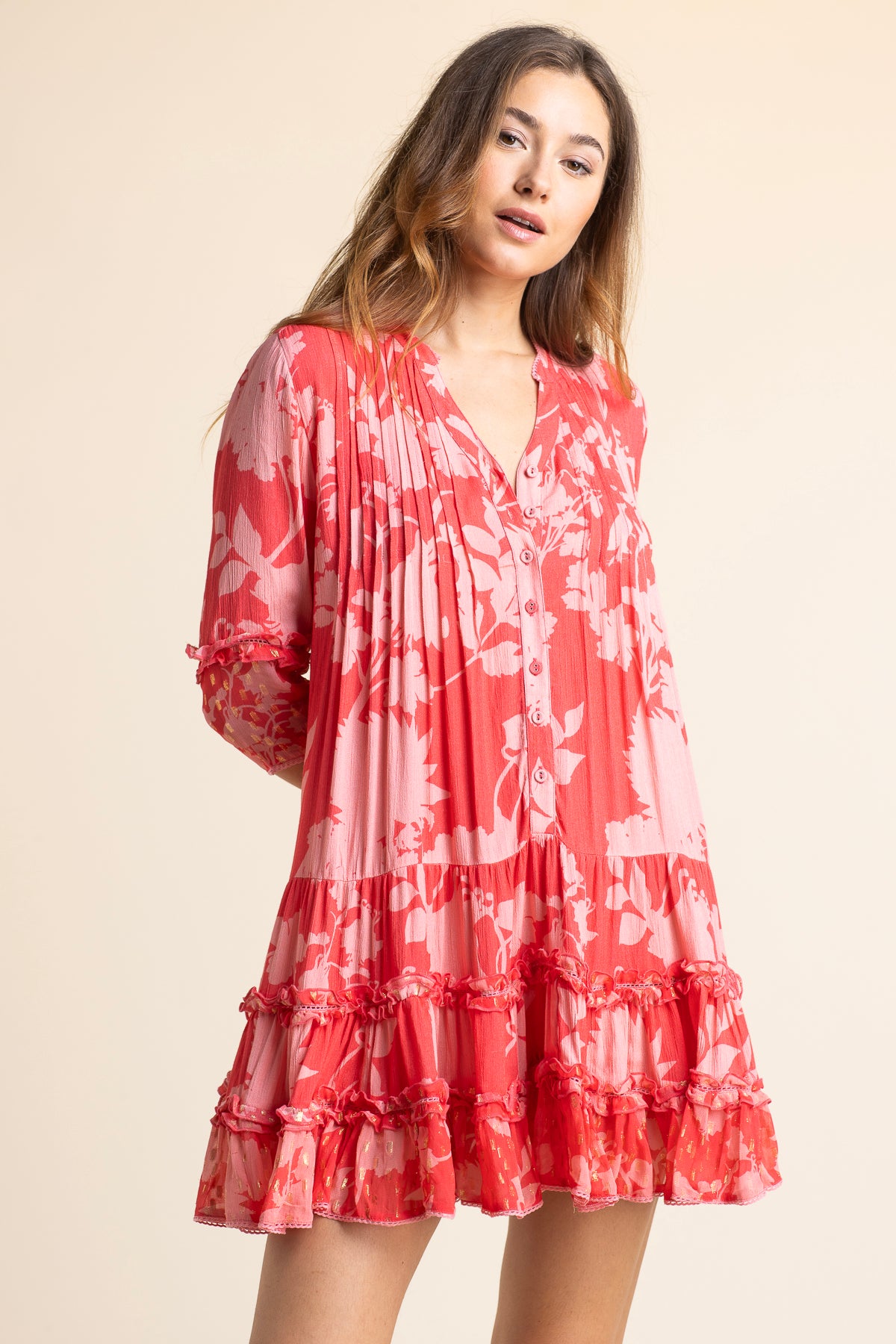 Bella Ciao Flower Dress Red
