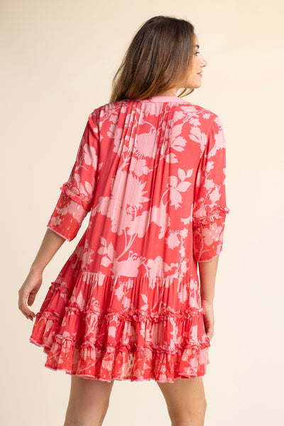 Bella Ciao Flower Dress Red