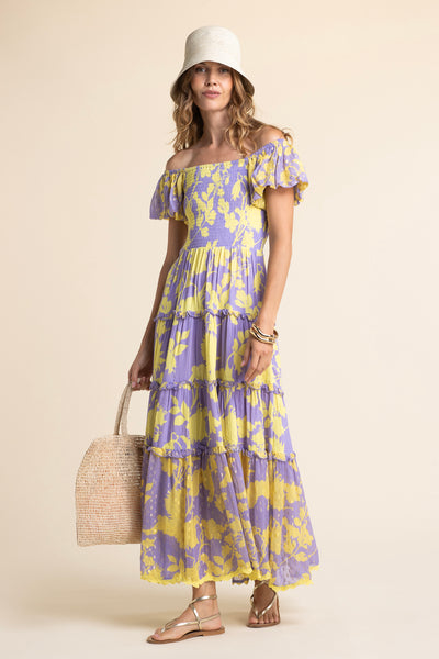 Lola Flower Dress Purple