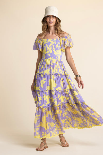 Lola Flower Dress Purple