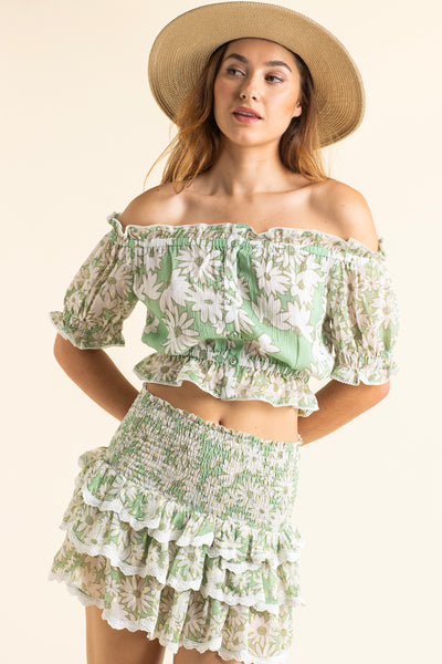 Anastasia Daisy Skirt Almond