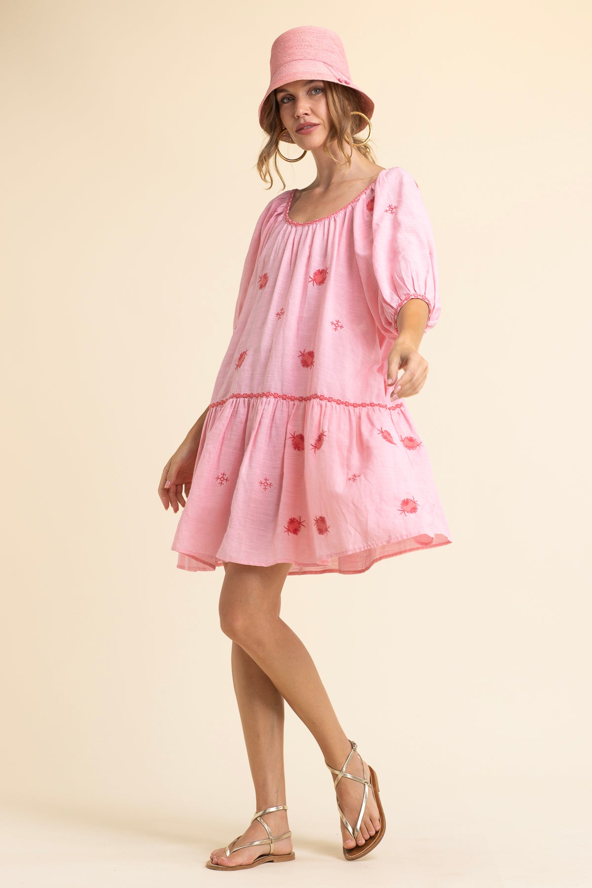 Robe Alice Brodée Rose