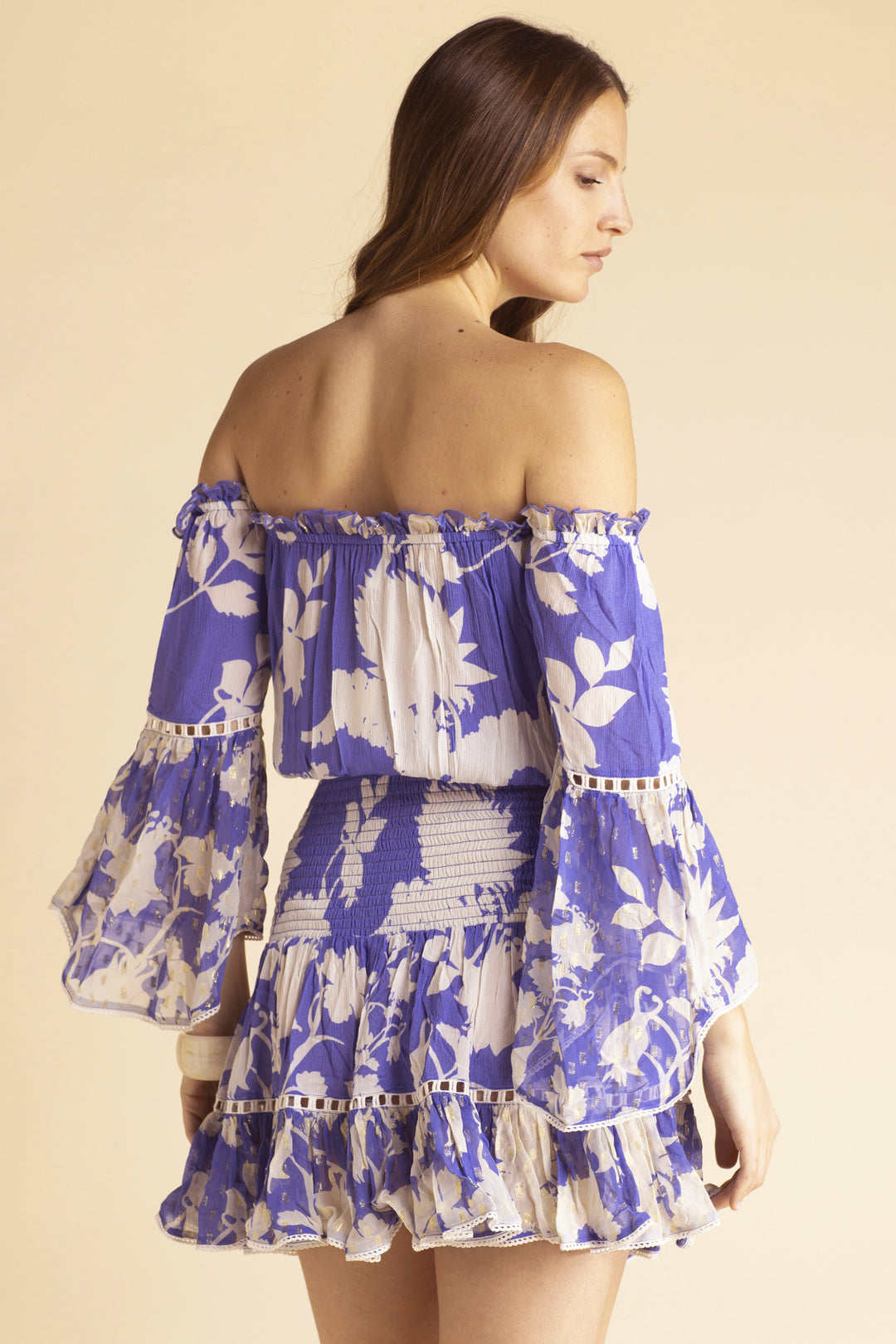 Cecilia Flower Dress Blue – Sunday St Tropez