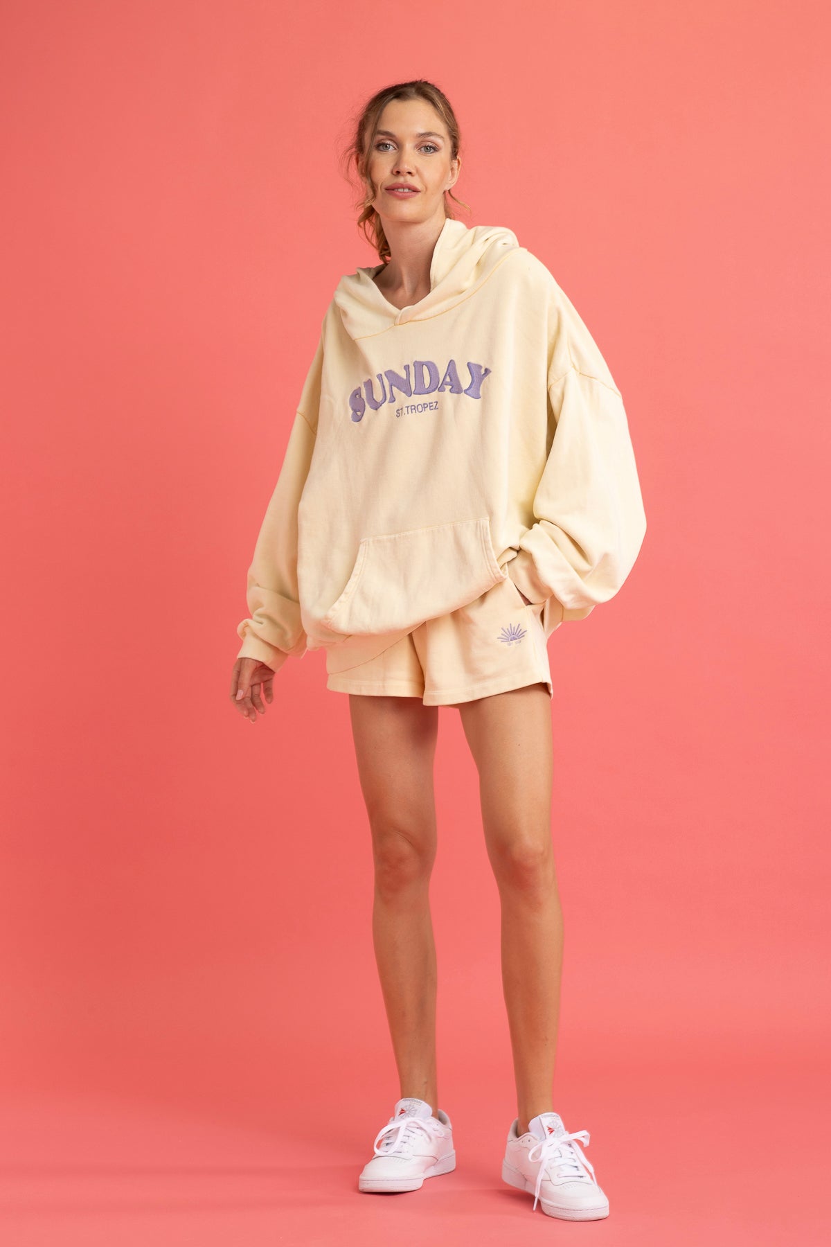 Sweat à capuche Manama Jaune