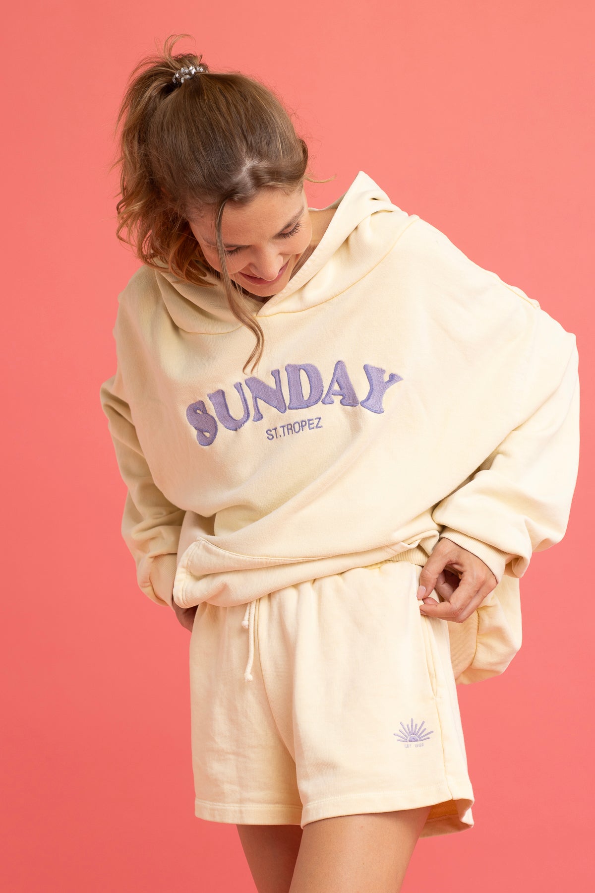 Sweat à capuche Manama Jaune