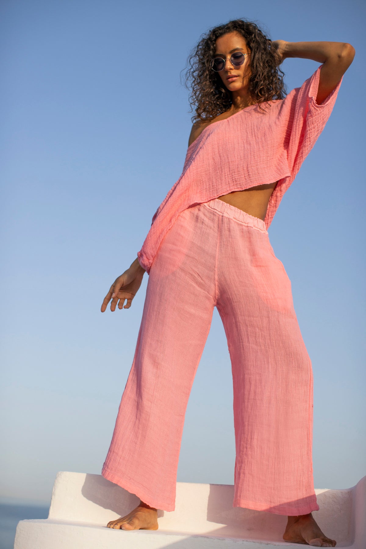 Amari Linen Pants Pink