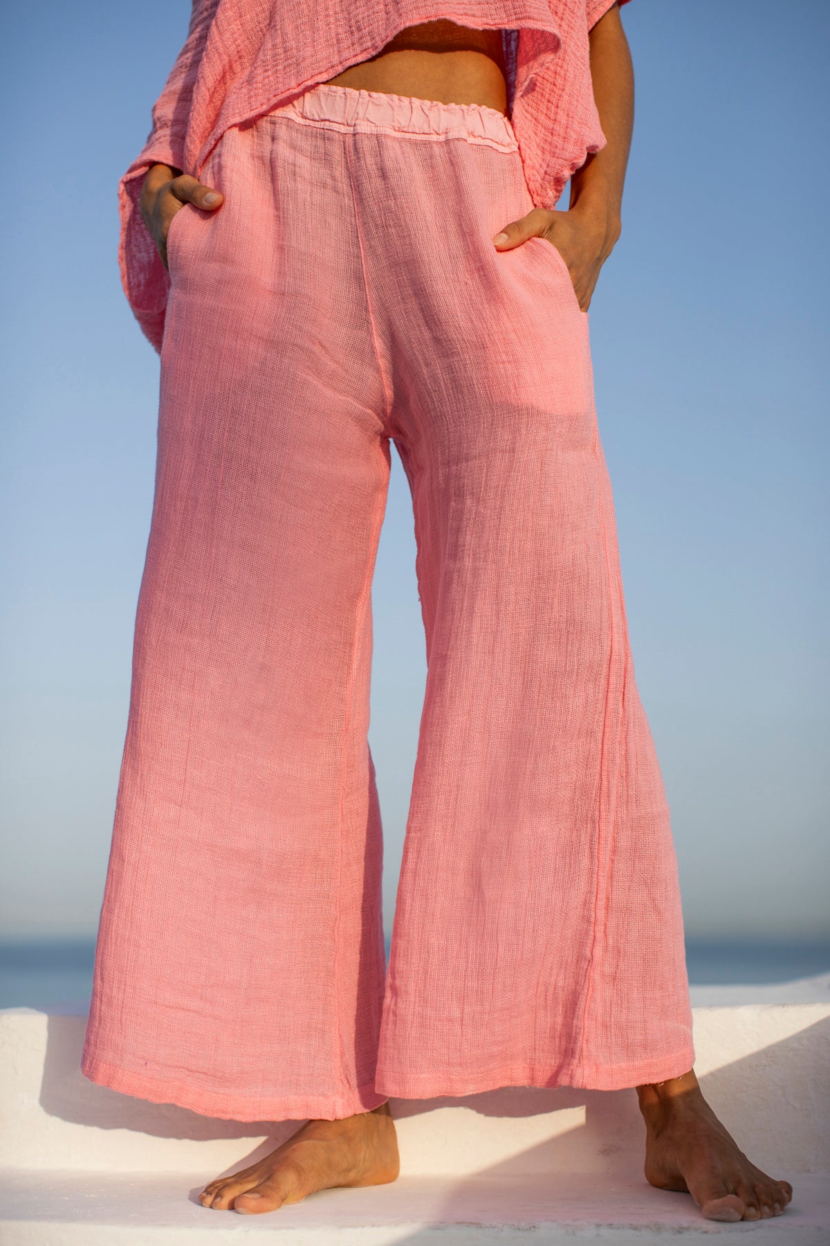 Amari Linen Pants Pink
