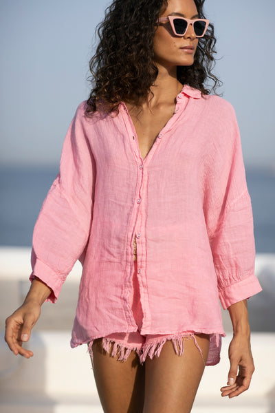 Planteur Linen Top Pink