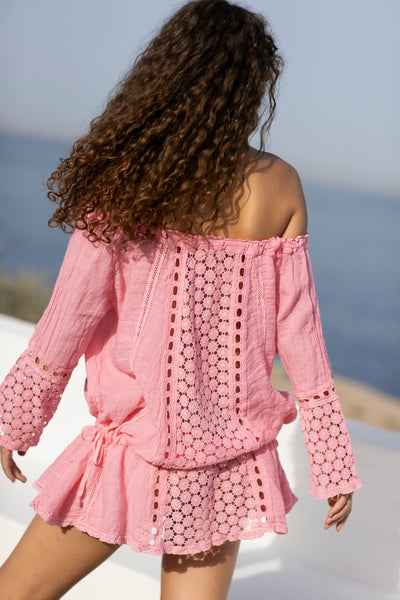 Antalia Linen Dress Pink