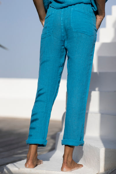 Commando Linen Pants Turquoise