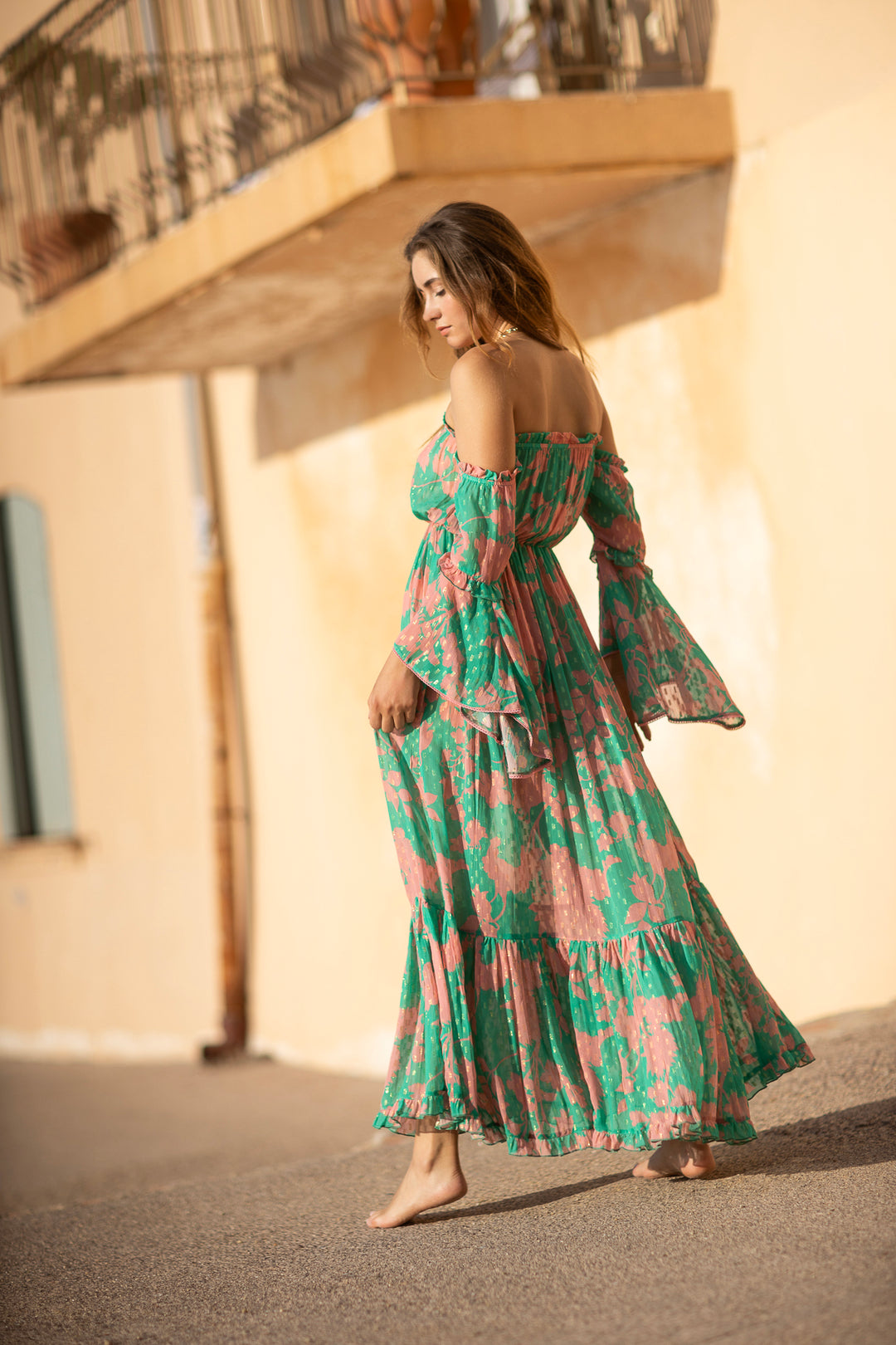 Evana Flower Dress Green – Sunday St Tropez