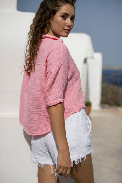 Chemise Sam Coton Rose