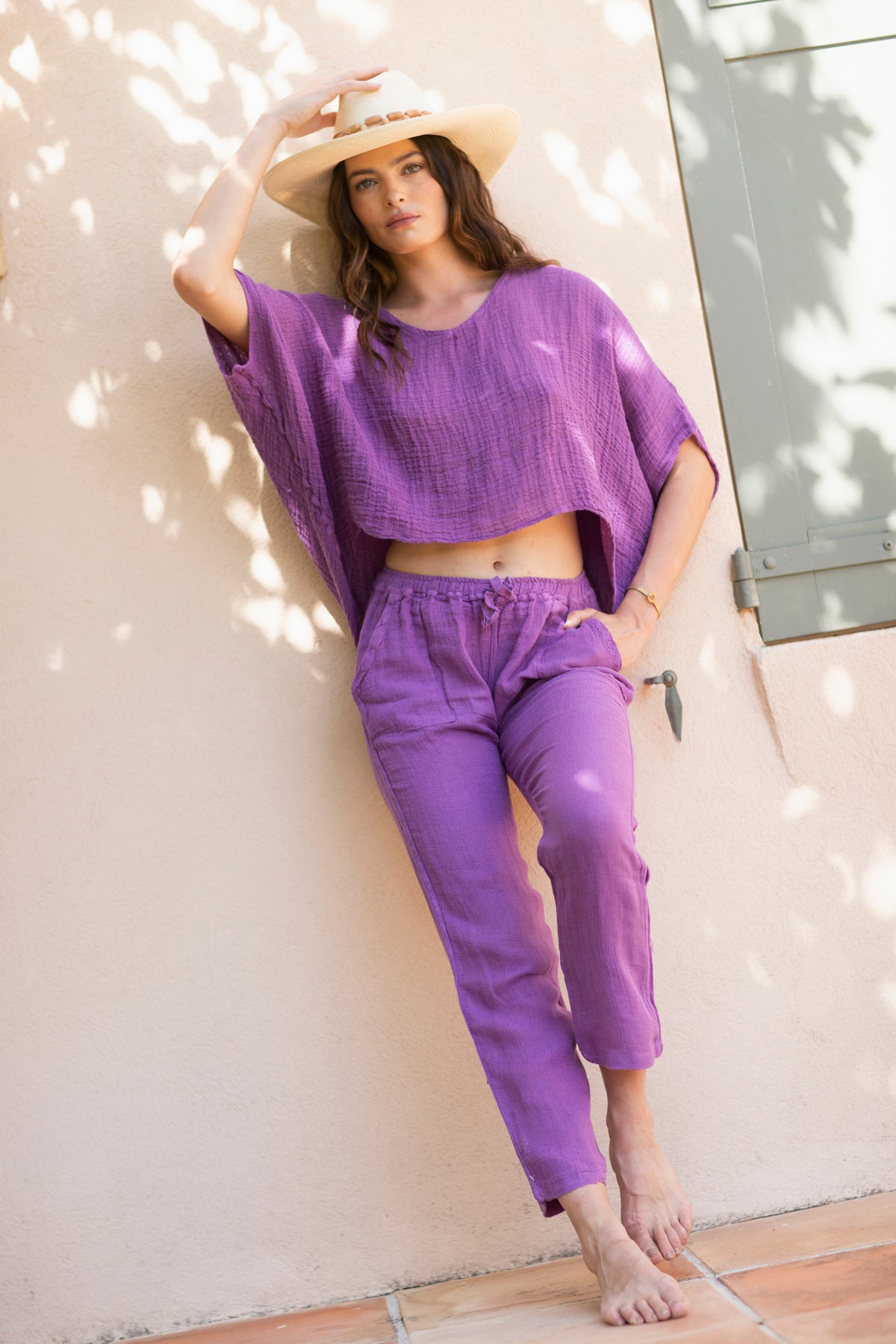 Commando Linen Pants Purple