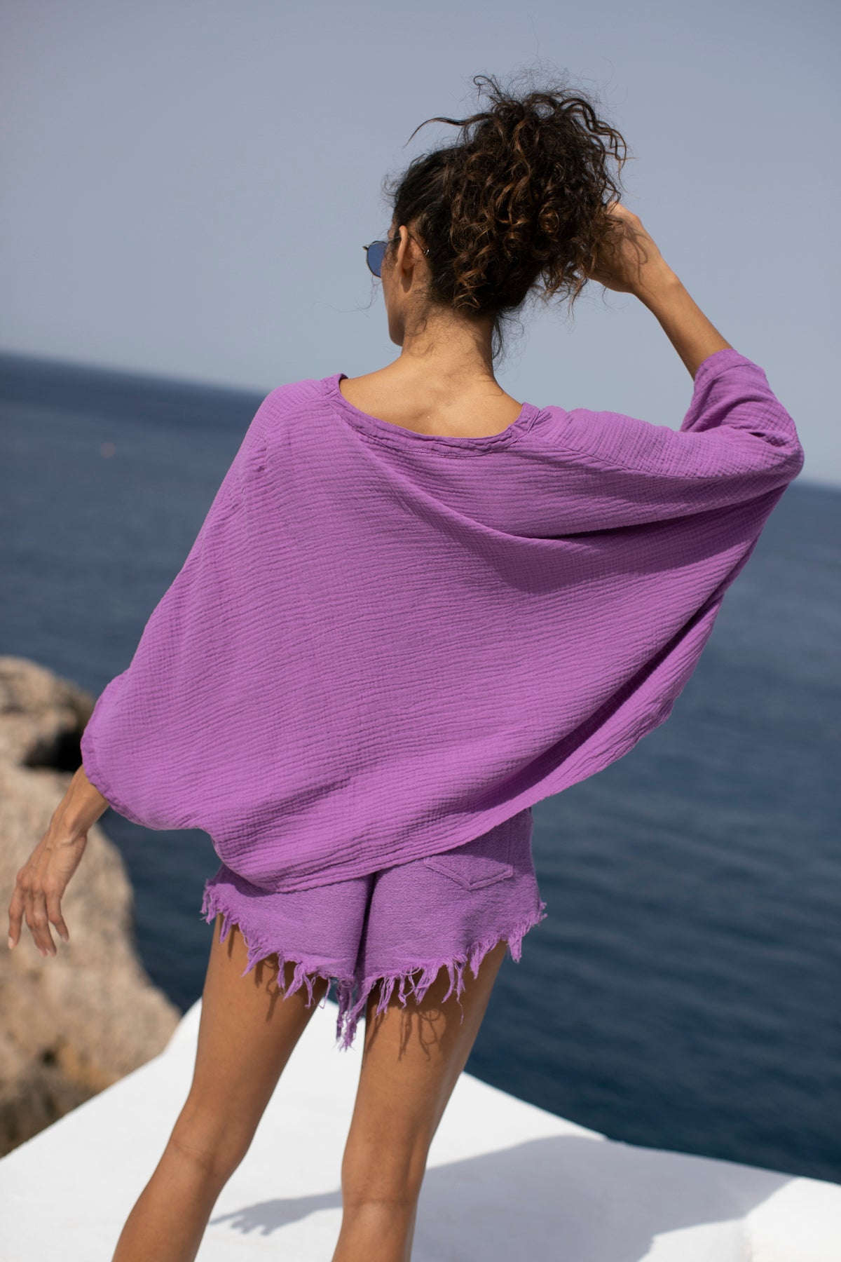 Short Fiesta Coton Violet