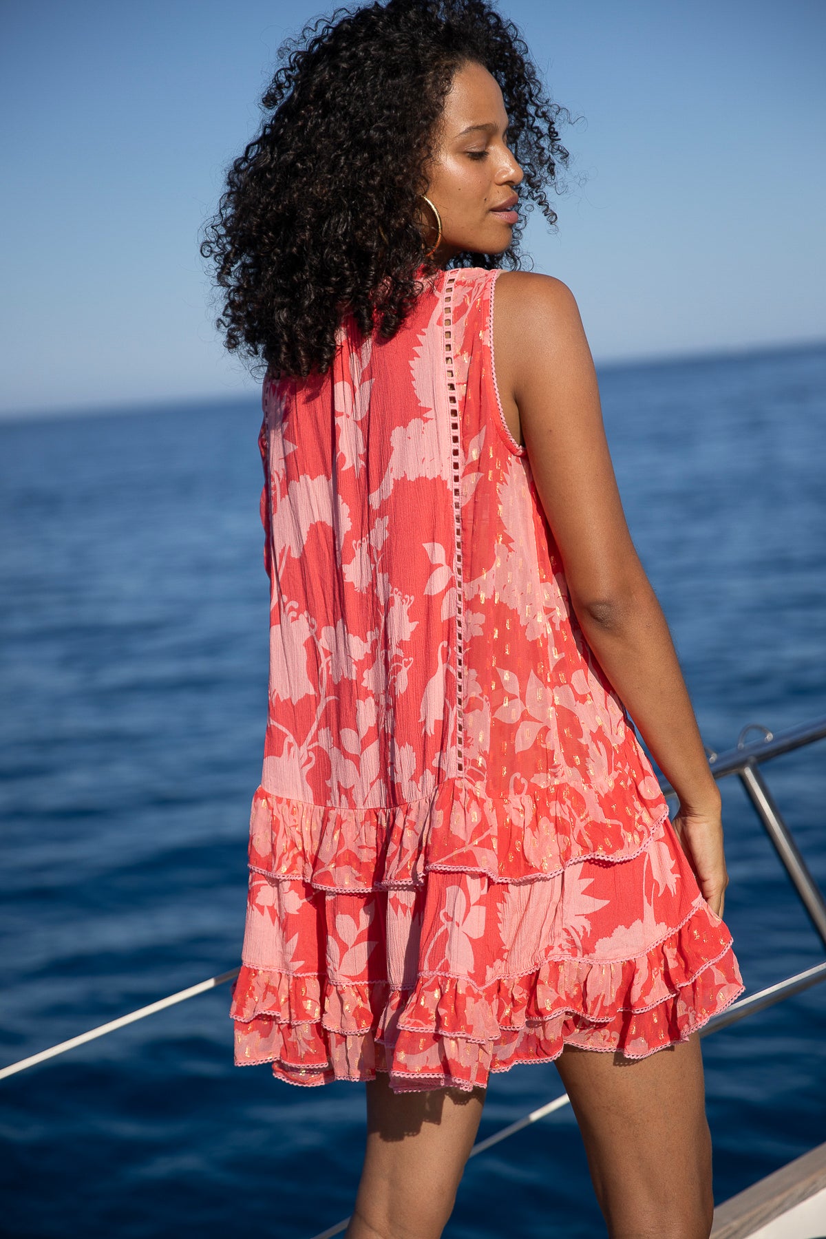 Maeva Flower Dress Red