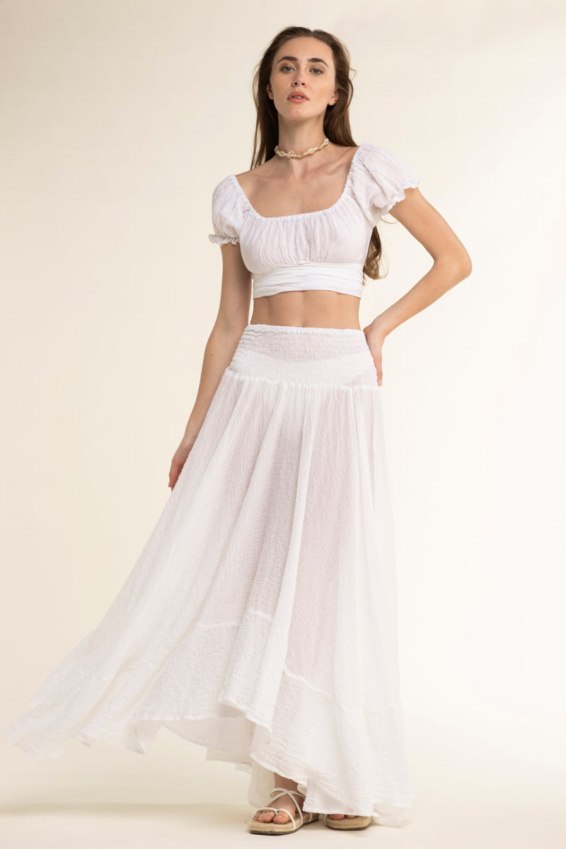 Zelda Cotton Skirt White – Sunday St Tropez