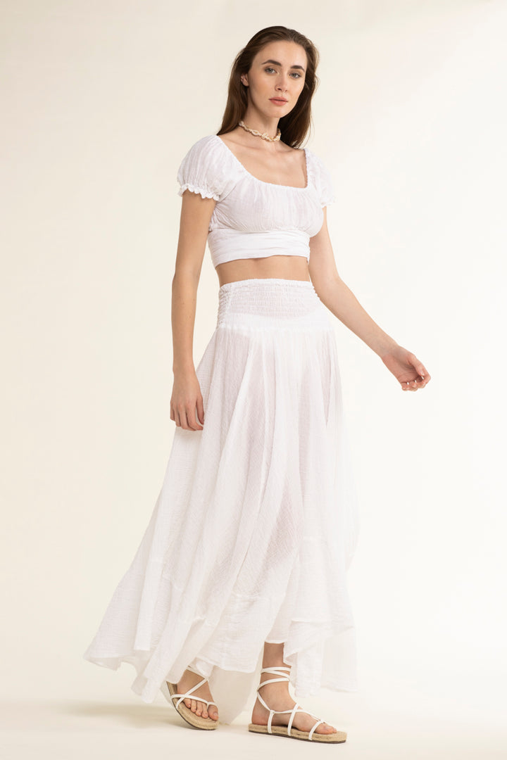 Zelda Cotton Skirt White – Sunday St Tropez