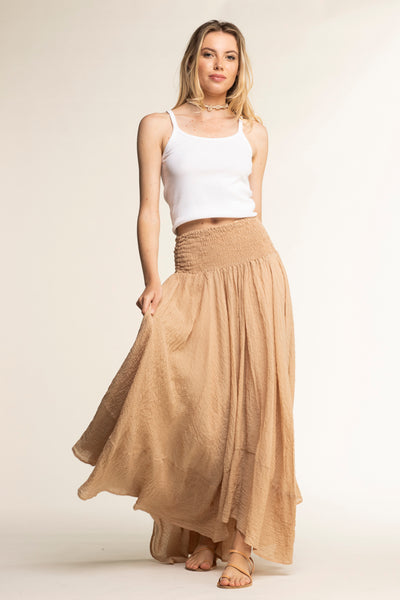 Zelda Cotton Skirt Tan