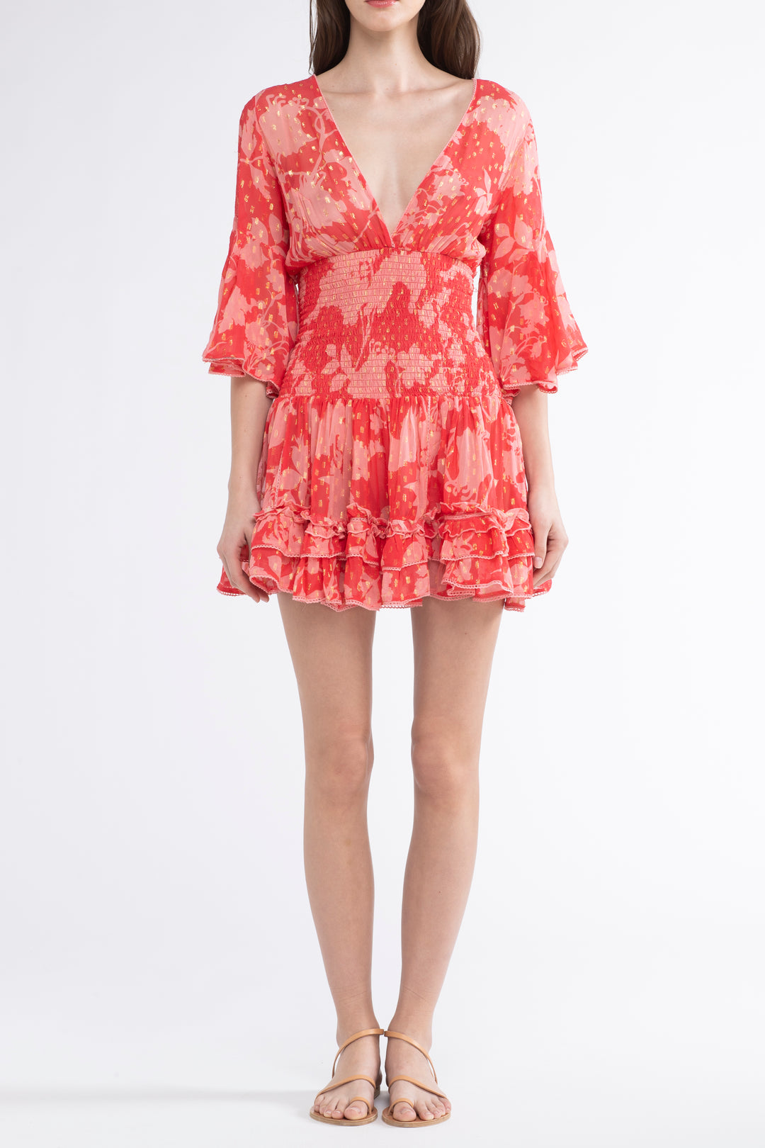 Jenina Flower Dress Red – Sunday St Tropez