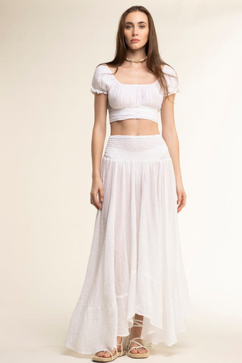 Porto Cotton Crop Top White – Sunday St Tropez