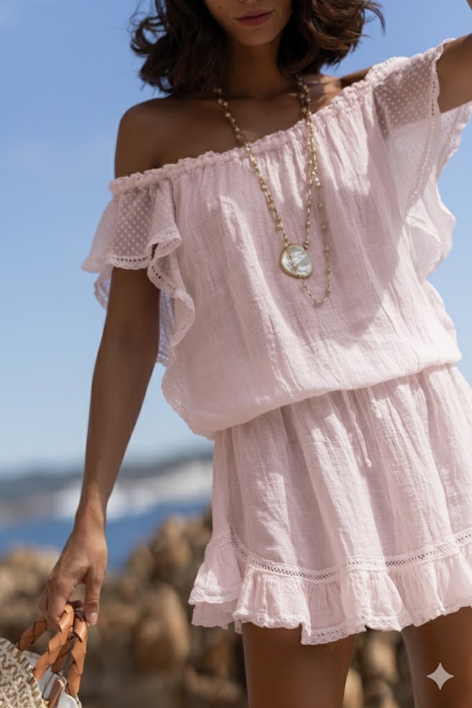 Astra Linen Dress Prima Rosa