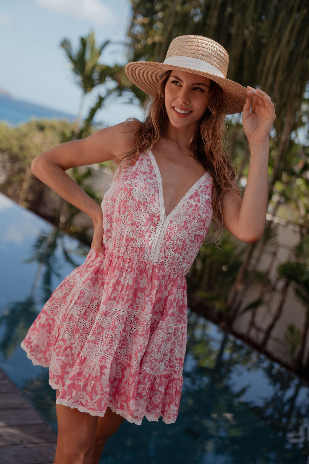 pink feminine dress Elegant Pink Vintage Inspired Dress
