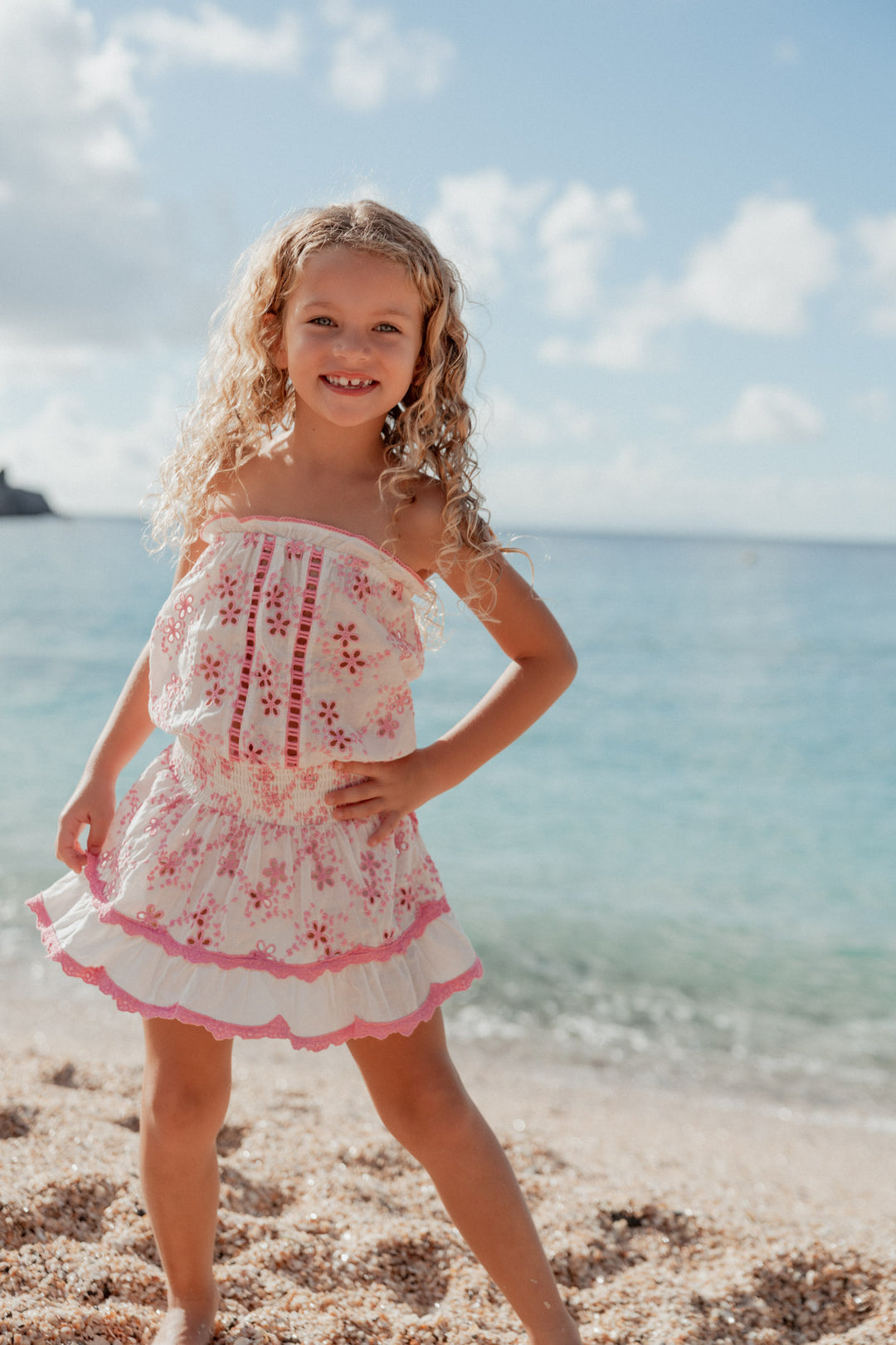 Malibu Kids Embroidered Dress Pink Pink / 4/6