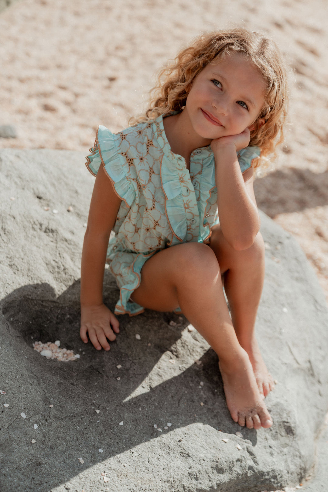 Combi Kids Embroidered Jumpsuit Turquoise – Sunday St Tropez