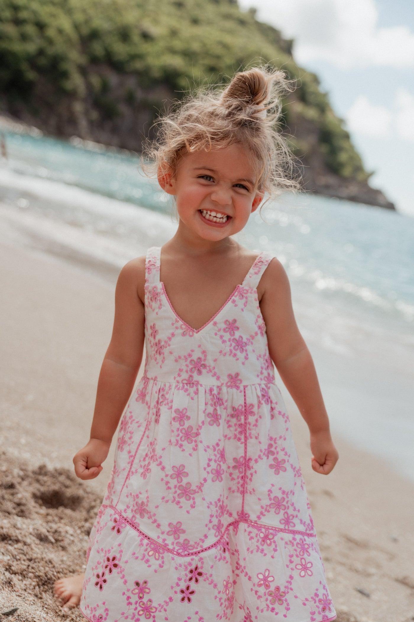 toddler embroidered dress Navy Unicorn Embroidered Party Dress